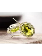 8K žlté zlato 333 Yellow Peridot náušnice vec007x-yp Russian Soviet USSR Vintage craft Art Deco style